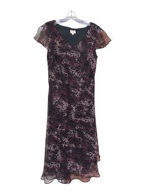 strapless open back dress Leo Lin Cleo Appliqué Sleeveless Midi Dress - Flamingo